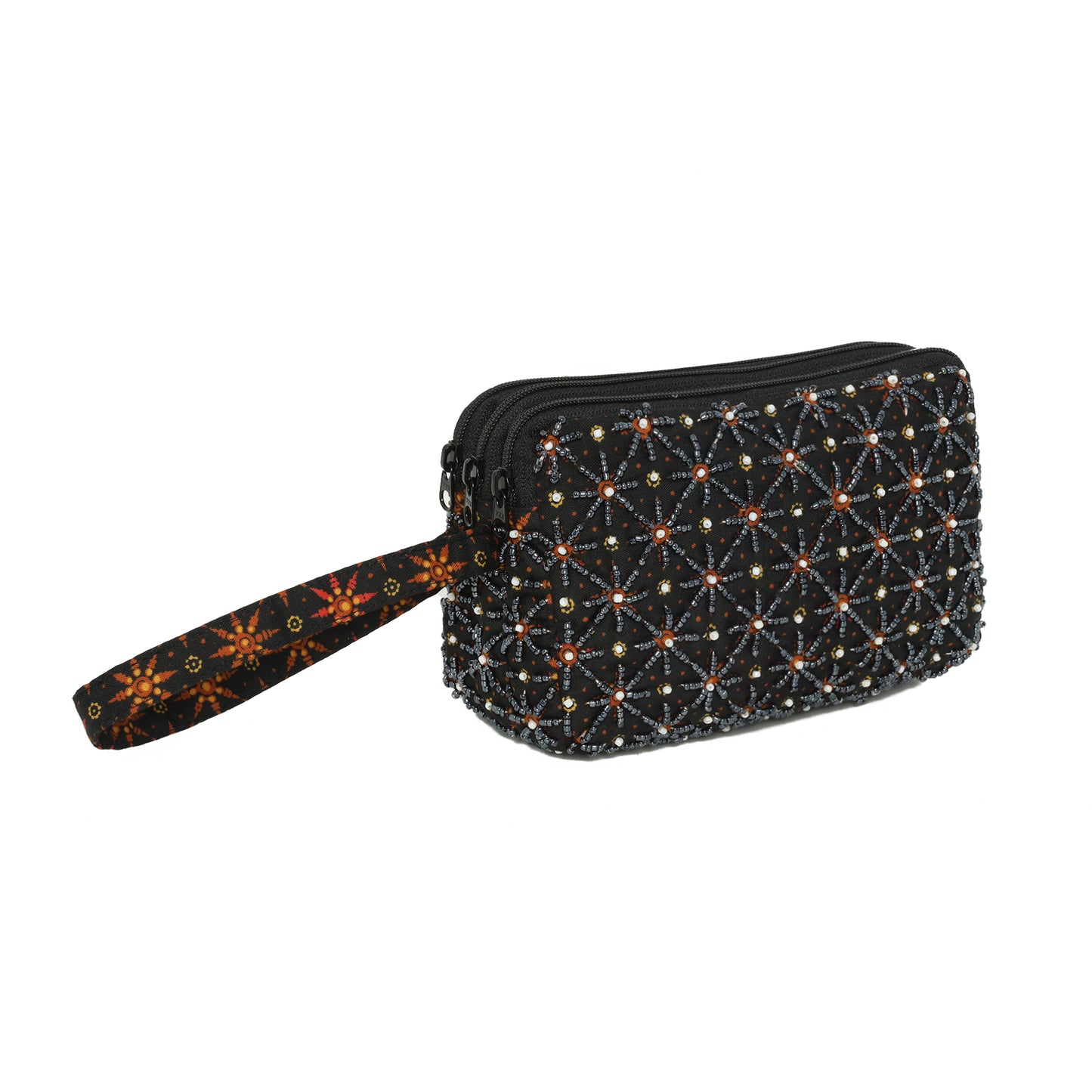 Handcrafted Beaded Batik Coin Pouch