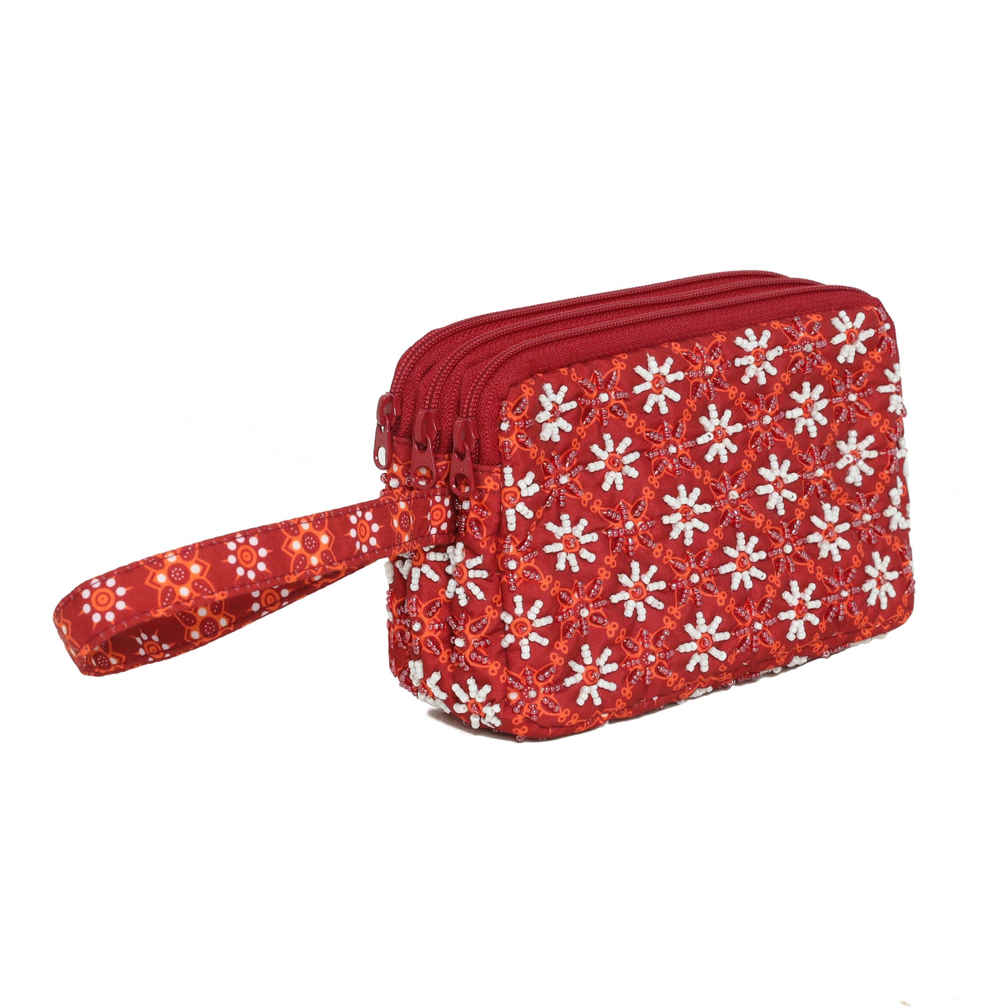 Handcrafted Beaded Batik Coin Pouch