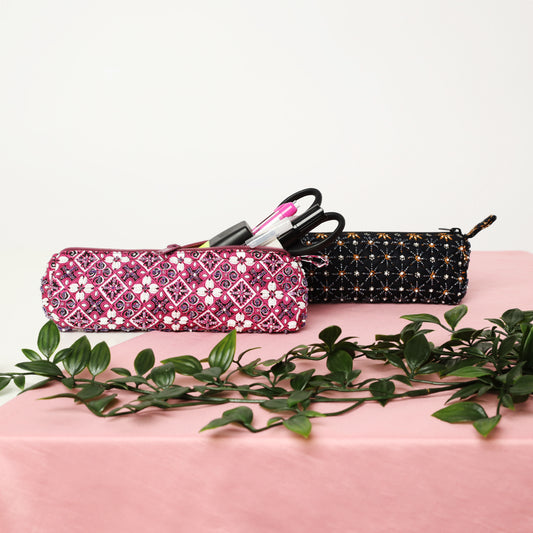 Beaded Batik Pencil Case
