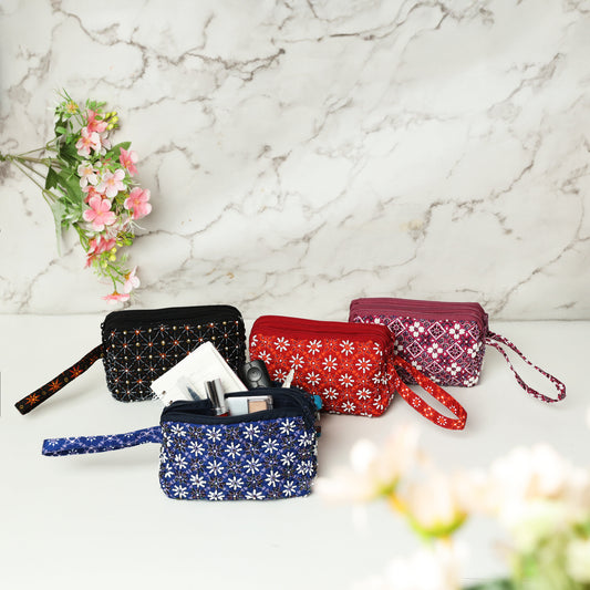 Handcrafted Beaded Batik Coin Pouch