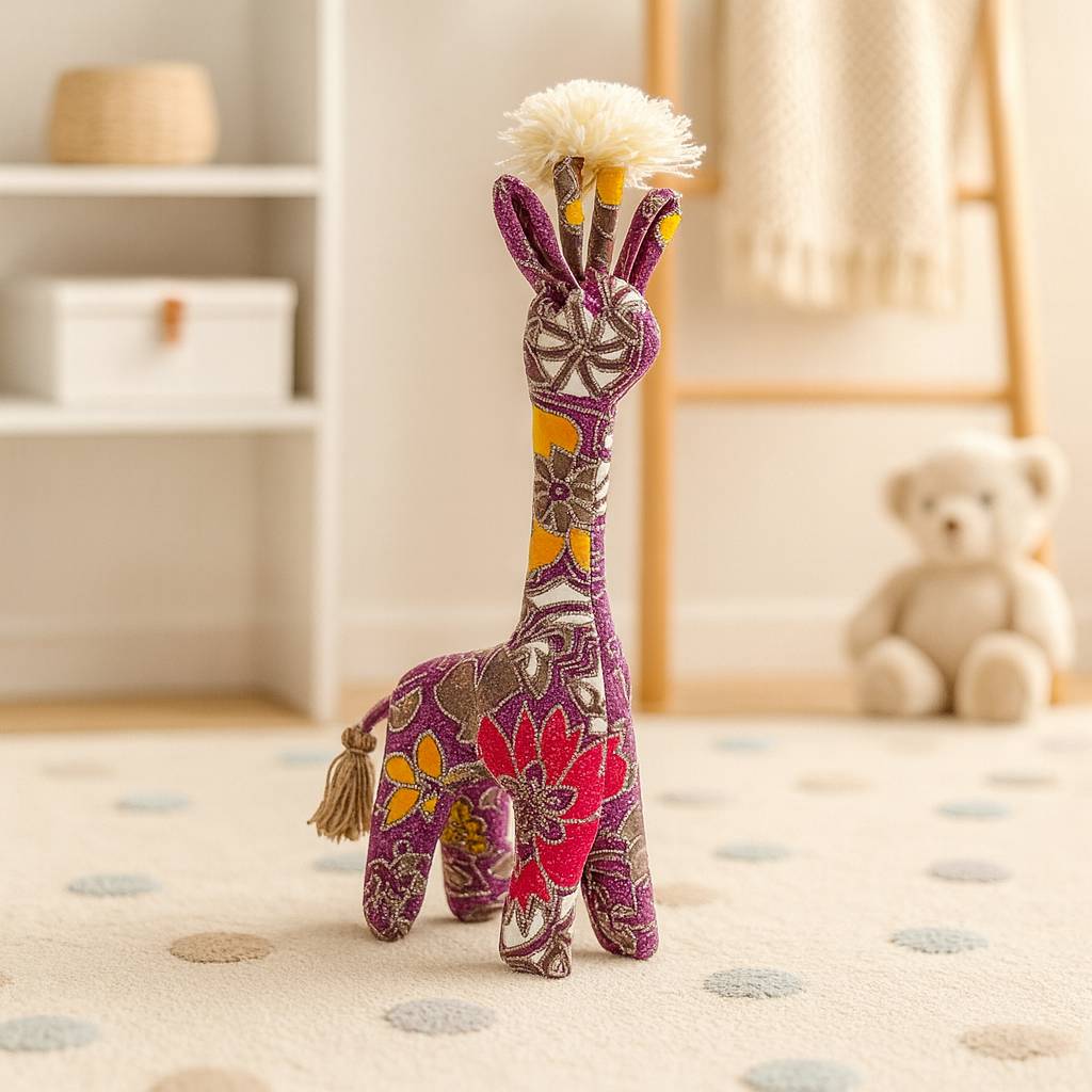 Batik Violet Giraffe