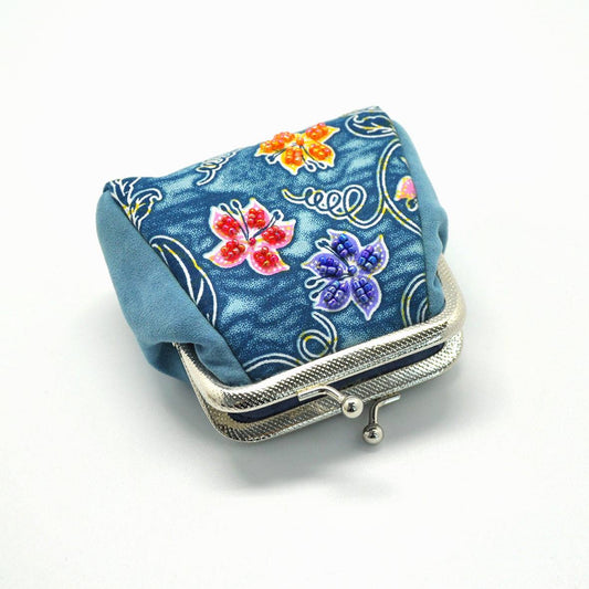 Batik Coin Purse Blue Floral